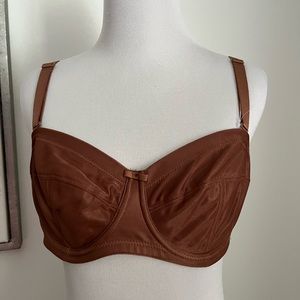 NWT Delimira H093 Nutmeg Brown Underwire Soft Strapless Bra Size 34C